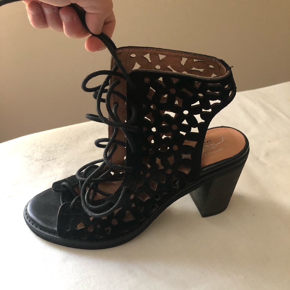 Jeffrey Campbell Suede Lace-Up Heel